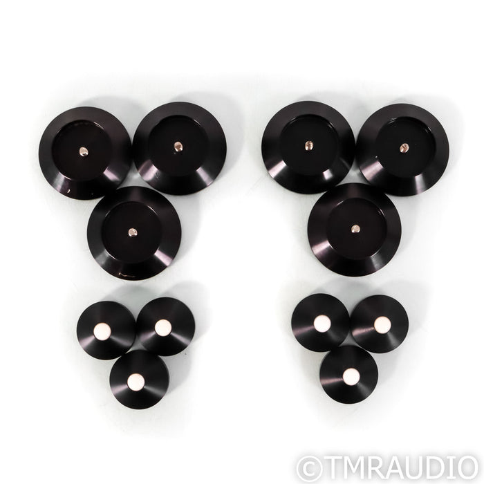 Stillpoints Universal Resonance Damper Footers with Risers (Set of Six)
