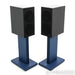 KEF R3 Meta Bookshelf Speakers; Black Pair w/ Indigo S3 Stands