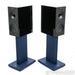 KEF R3 Meta Bookshelf Speakers; Black Pair w/ Indigo S3 Stands