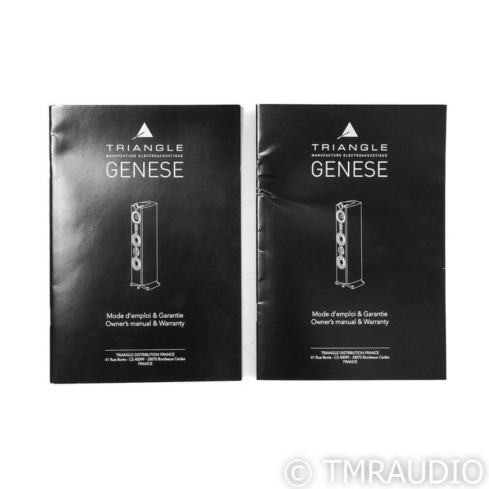 Triangle Genese Quartet Floorstanding Speakers; Black Pair (Demo w/ Warranty)
