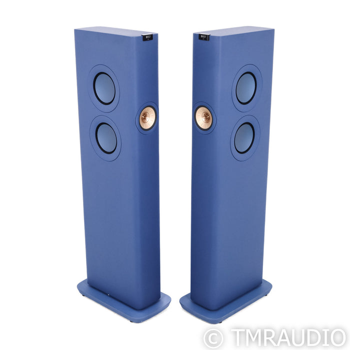 KEF LS60 Wireless Floorstanding Speakers; Royal Blue Pair