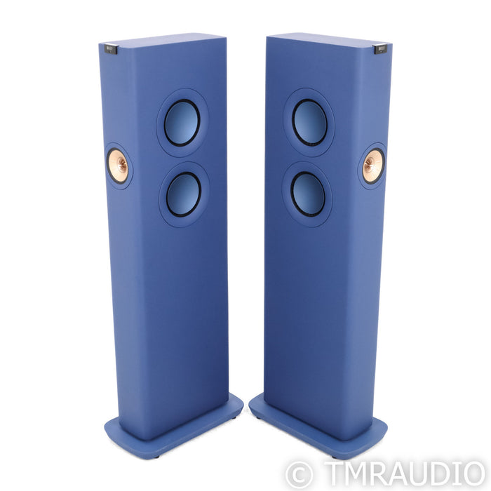 KEF LS60 Wireless Floorstanding Speakers; Royal Blue Pair