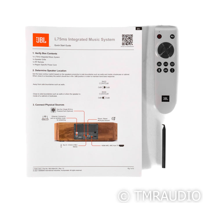 JBL L75MS Wireless Streaming Speaker; Walnut