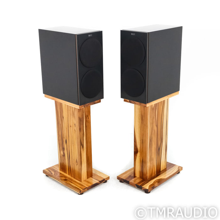 KEF Reference 1 Meta Bookshelf Speakers; Black & Copper Pair w/ Custom Stands