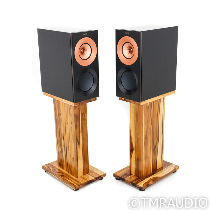 KEF Reference 1 Meta Bookshelf Speakers; Black & Copper Pair w/ Custom Stands