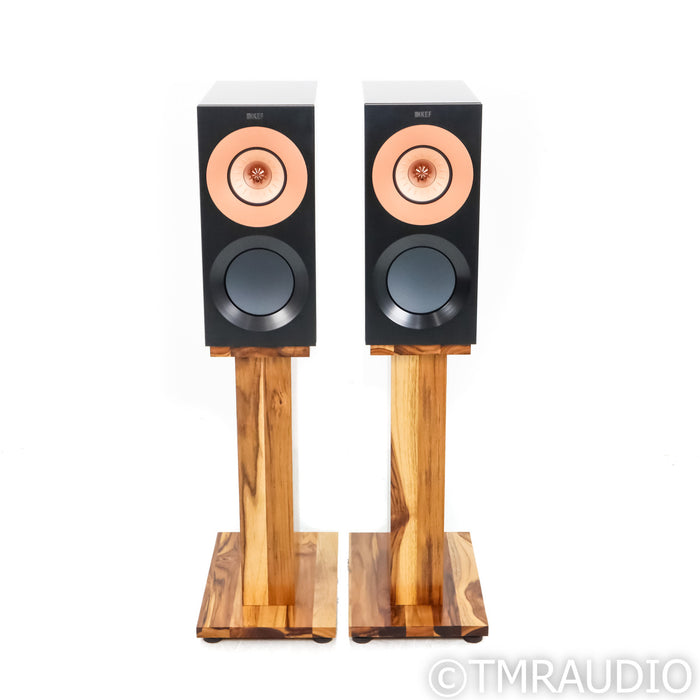 KEF Reference 1 Meta Bookshelf Speakers; Black & Copper Pair w/ Custom Stands