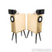 Shinjitsu Audio Hiro 6.5 Bookshelf Speakers; Cherry Pair w/ Stands