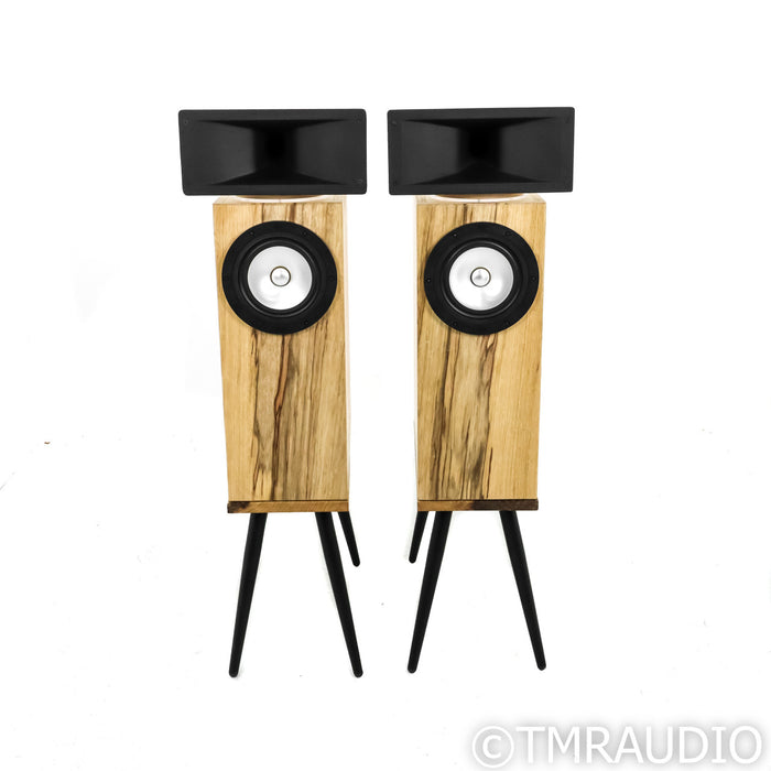 Shinjitsu Audio Hiro 6.5 Bookshelf Speakers; Cherry Pair w/ Stands