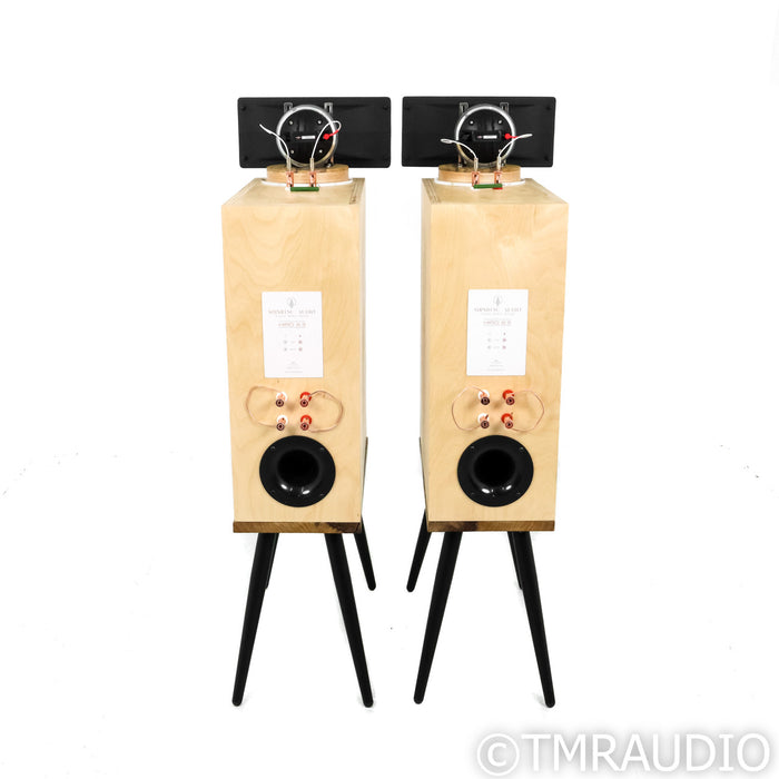 Shinjitsu Audio Hiro 6.5 Bookshelf Speakers; Cherry Pair w/ Stands