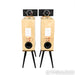 Shinjitsu Audio Hiro 6.5 Bookshelf Speakers; Cherry Pair w/ Stands