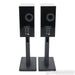 KEF R3 Meta Bookshelf Speakers; Black Gloss Pair with Stands