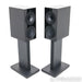 KEF R3 Meta Bookshelf Speakers; Black Gloss Pair with Stands