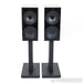 KEF R3 Meta Bookshelf Speakers; Black Gloss Pair with Stands