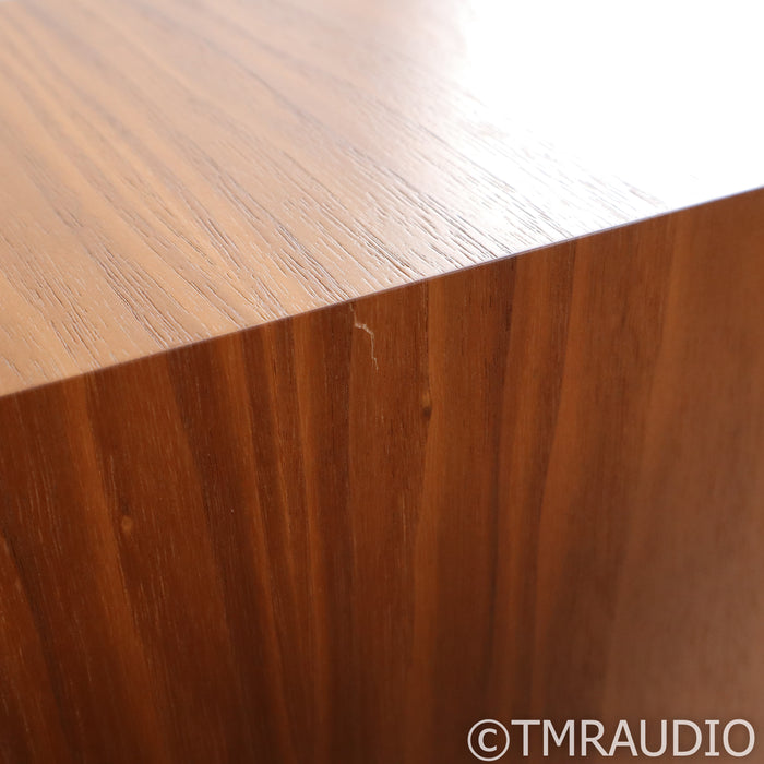 KEF Reference 1 Bookshelf Speakers; Silver Walnut Pair with Stands