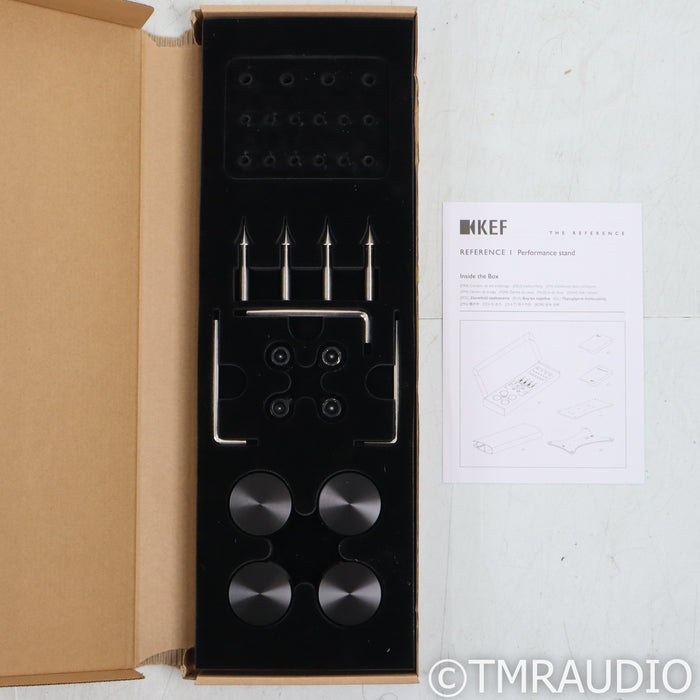 KEF Reference 1 Bookshelf Speakers; Silver Walnut Pair with Stands