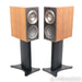 KEF Reference 1 Bookshelf Speakers; Silver Walnut Pair with Stands