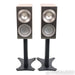 KEF Reference 1 Bookshelf Speakers; Silver Walnut Pair with Stands