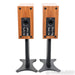 KEF Reference 1 Bookshelf Speakers; Silver Walnut Pair with Stands