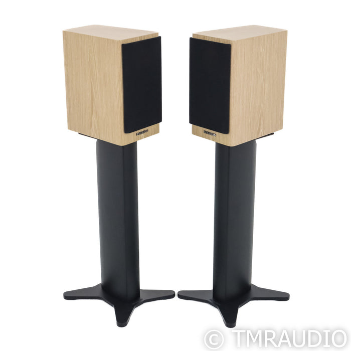 Dynaudio Evoke 10 Bookshelf Speakers; Blonde Wood Pair w/ Stands