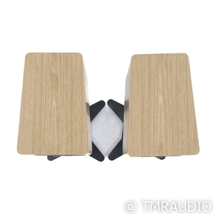 Dynaudio Evoke 10 Bookshelf Speakers; Blonde Wood Pair w/ Stands