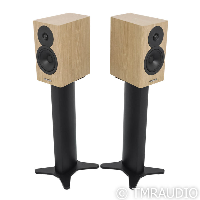 Dynaudio Evoke 10 Bookshelf Speakers; Blonde Wood Pair w/ Stands
