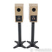 Dynaudio Evoke 10 Bookshelf Speakers; Blonde Wood Pair w/ Stands