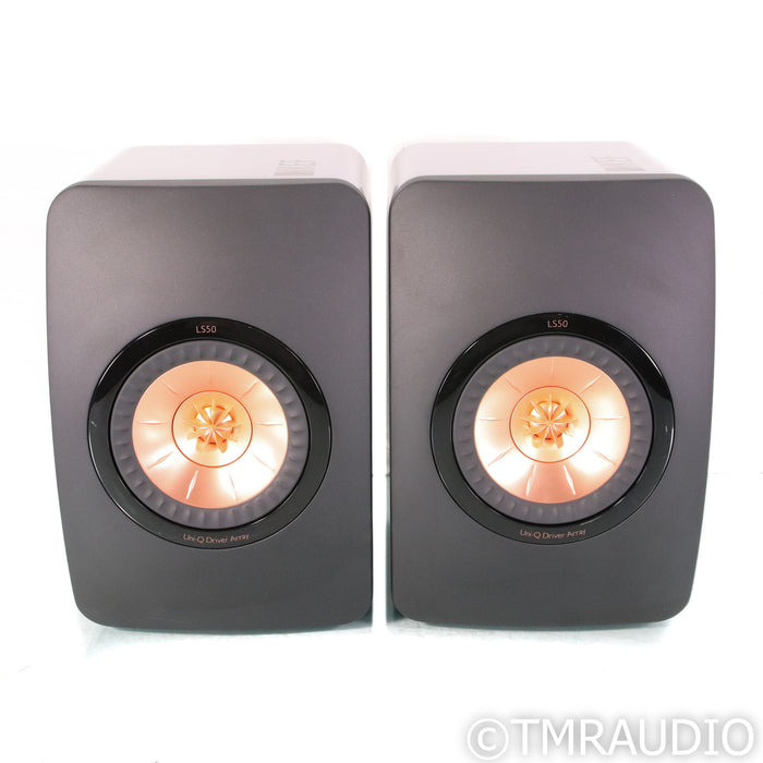 KEF LS50 Bookshelf Speakers; Black Pair