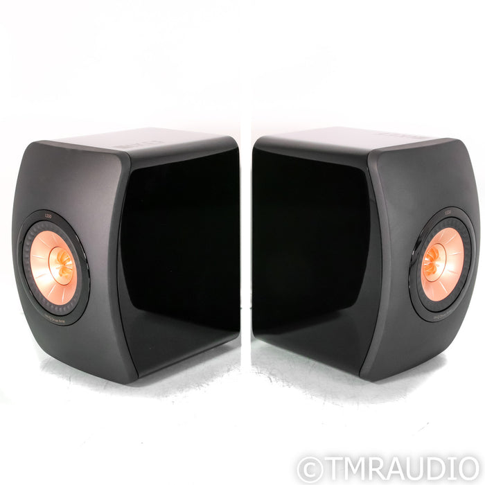 KEF LS50 Bookshelf Speakers; Black Pair