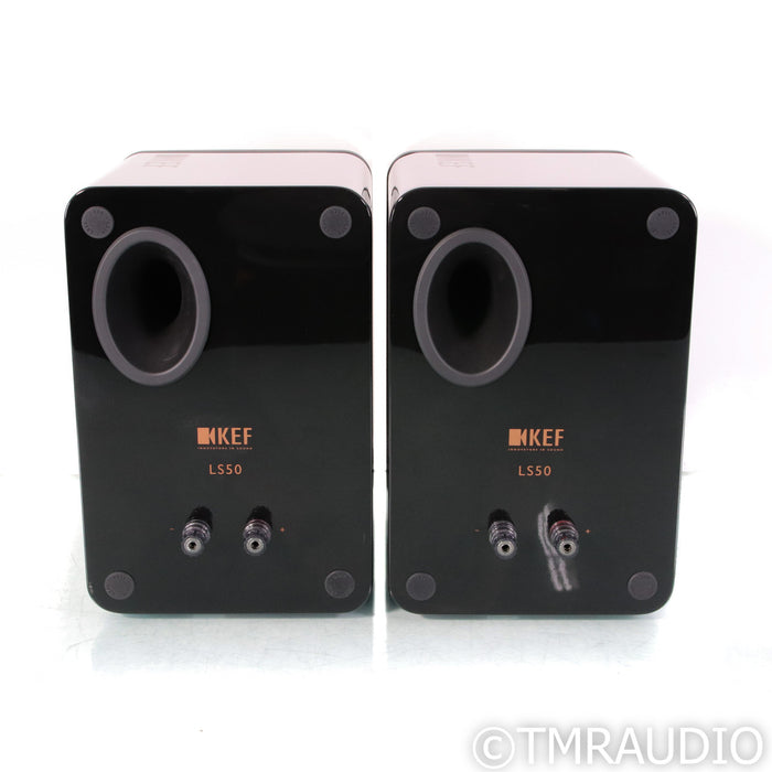 KEF LS50 Bookshelf Speakers; Black Pair