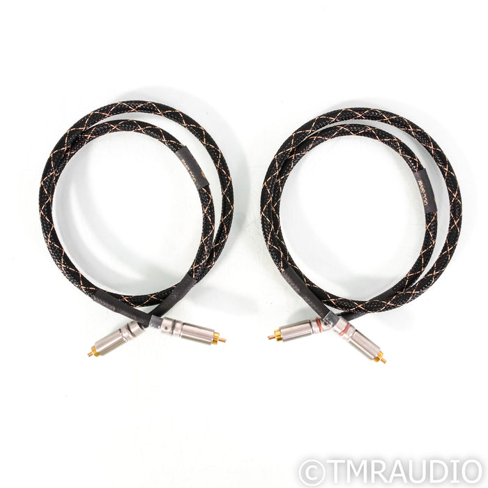 Audio Sensibility Signature SE RCA Cables; OCC Silver; 1m Pair Interconnects