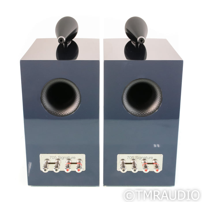 B&W 705 S3 Signature Bookshelf Speakers; Midnight Blue Pair