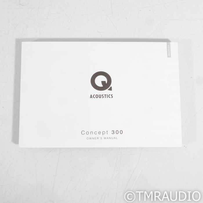 Q Acoustics Concept 300 Bookshelf Speakers; Black and Rosewood Pair