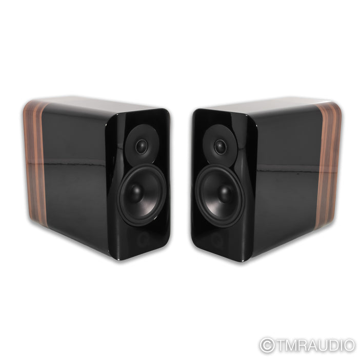 Q Acoustics Concept 300 Bookshelf Speakers; Black and Rosewood Pair