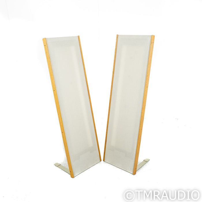 Magnepan MMG Planar Magnetic Floorstanding Speakers; Oak & Off-White Pair