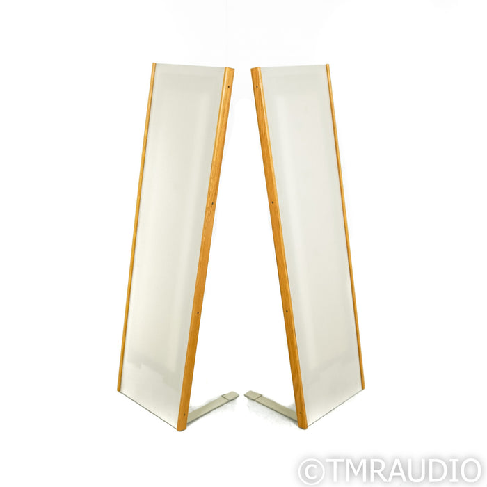 Magnepan MMG Planar Magnetic Floorstanding Speakers; Oak & Off-White Pair