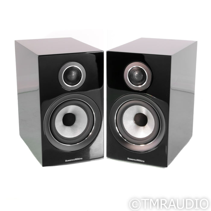 B&W 707 S2 Bookshelf Speakers; Gloss Black Pair