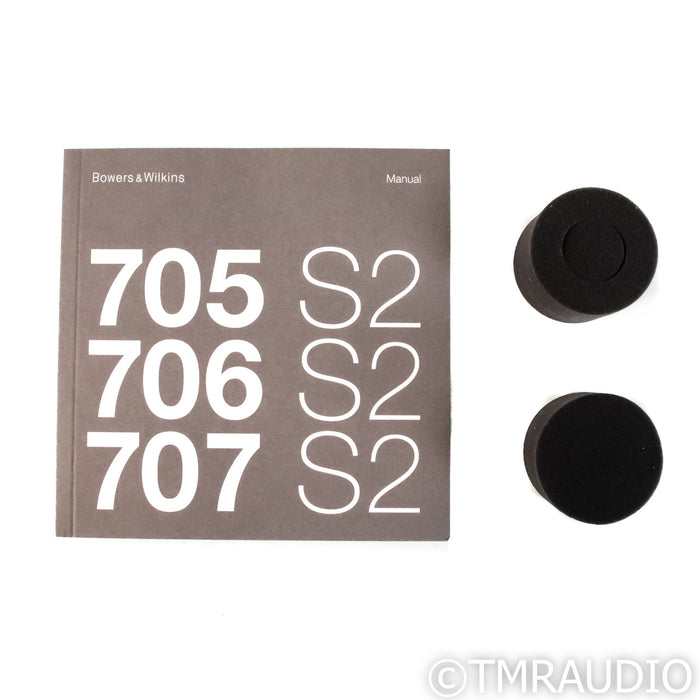 B&W 707 S2 Bookshelf Speakers; Gloss Black Pair