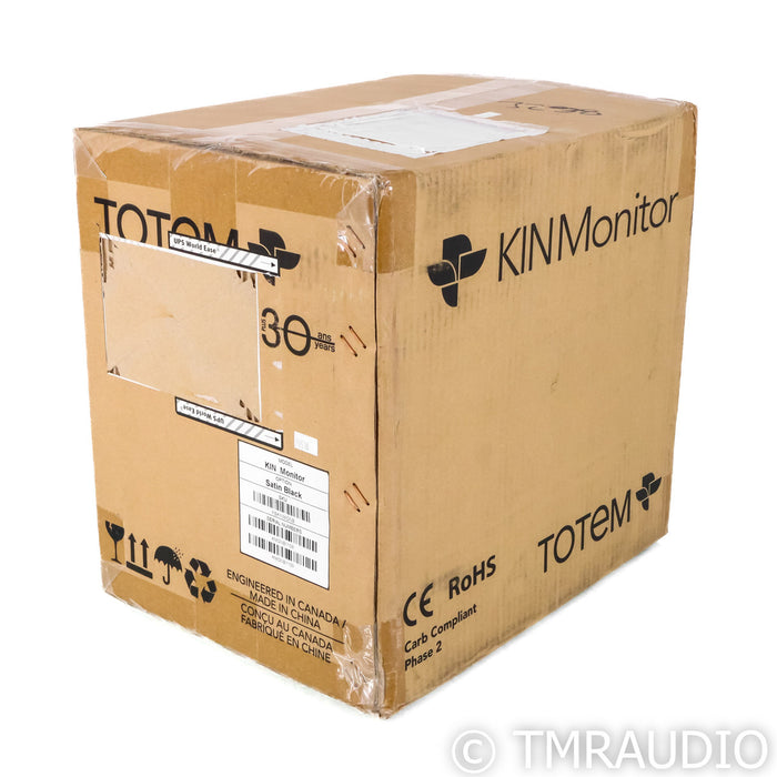 Totem Acoustic Kin Monitor Bookshelf Speakers; Satin Black Pair (Sealed)