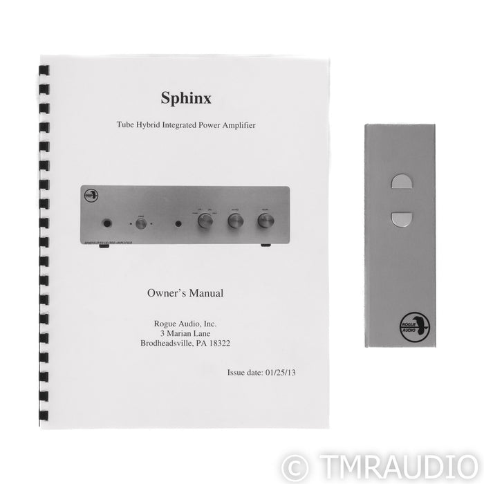Rogue Audio Sphinx Stereo Tube Hybrid Integrated Amplifier; MM & MC Phono