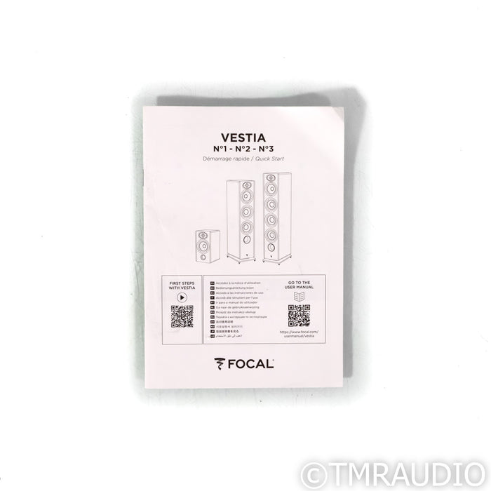 Focal Vestia No. 1 Bookshelf Speakers; Black Pair (Used)