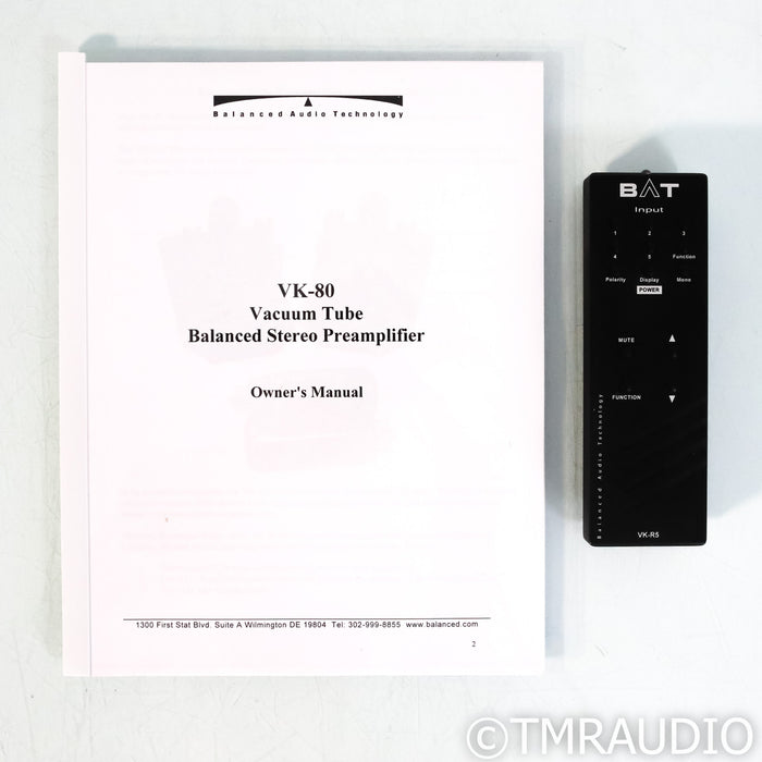 Balanced Audio Technology VK-80 Stereo Tube Preamplifier