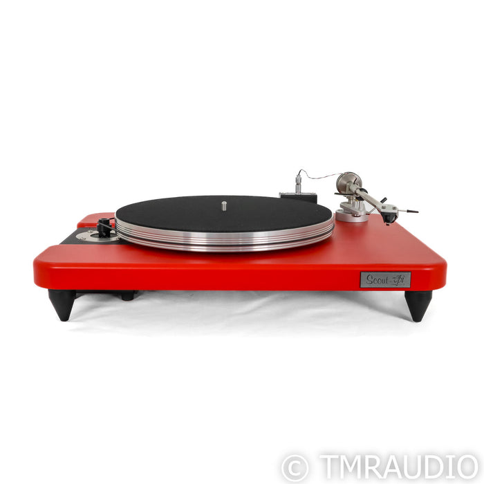 VPI Scout Jr. Belt Drive Turntable; Red w/ Ortofon 2M Blue MM