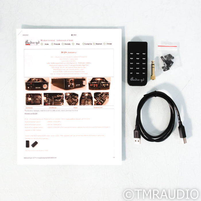 Audio-gd D-28.38 Standard DAC & Headphone Amplifier; D/A Converter