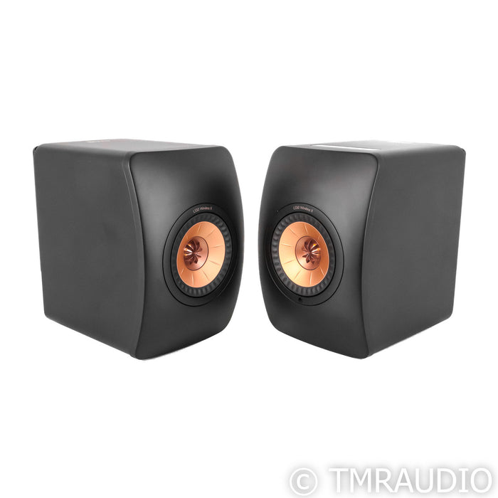 KEF LS50 Wireless II Powered Bookshelf Speakers; Carbon Black Pair
