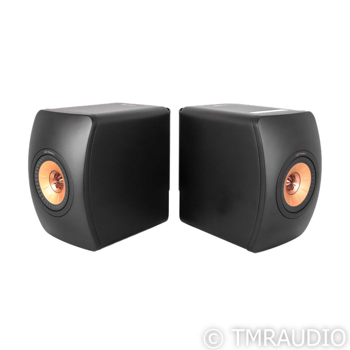 KEF LS50 Wireless II Powered Bookshelf Speakers; Carbon Black Pair