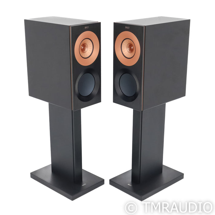 KEF Reference 1 Meta Bookshelf Speakers with RS1 Stands; High Gloss Black Pair