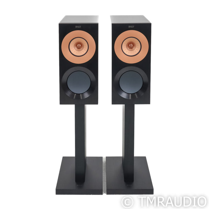 KEF Reference 1 Meta Bookshelf Speakers with RS1 Stands; High Gloss Black Pair