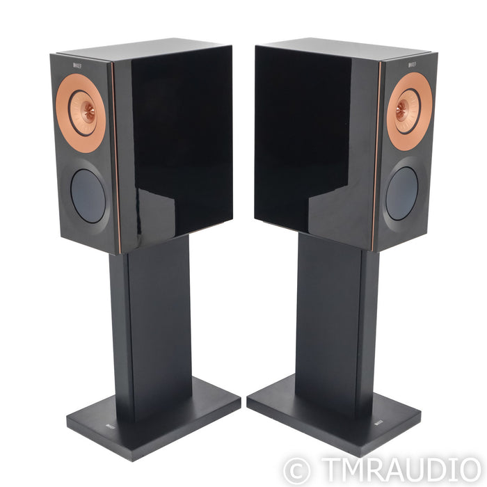 KEF Reference 1 Meta Bookshelf Speakers with RS1 Stands; High Gloss Black Pair