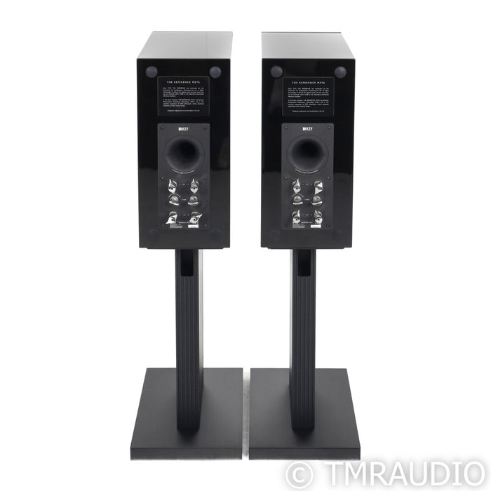 KEF Reference 1 Meta Bookshelf Speakers with RS1 Stands; High Gloss Black Pair