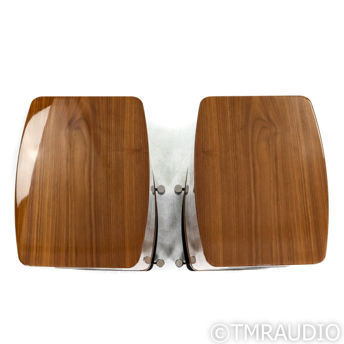 Wharfedale Elysian 2 Bookshelf Speakers; Walnut Piano Pair w/ Stands